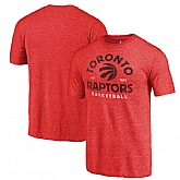 Toronto Raptors Red Vintage Arch Fanatics Branded Tri-Blend T-Shirt,baseball caps,new era cap wholesale,wholesale hats